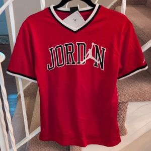 Michael Jordan Kids Red Short Sleeve Jersey In Large NWT